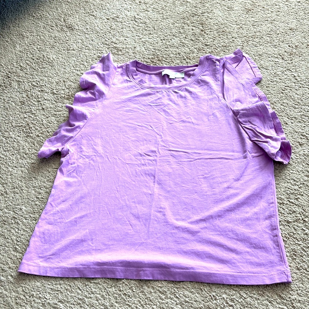 NWOT Loft Ruffle Sleeve Top